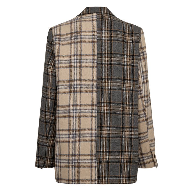 NÜMPH - BLAZER - CHECK - 707160 - 0517 - MEDIUM GREY MELANGE