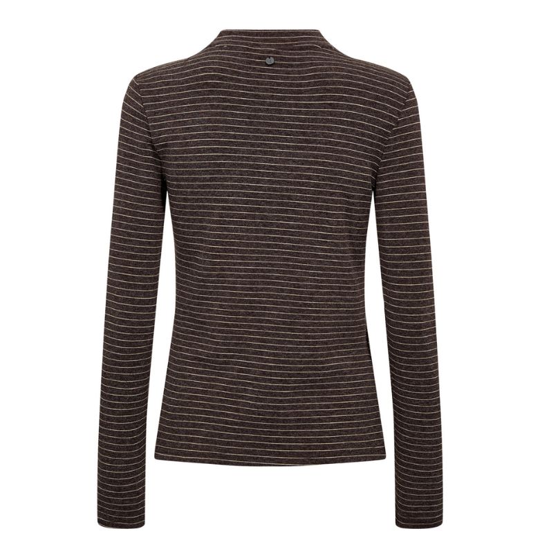 NÜMPH - BLUSE - LANIS - 707393 - 5698 - BLACK COFFEE