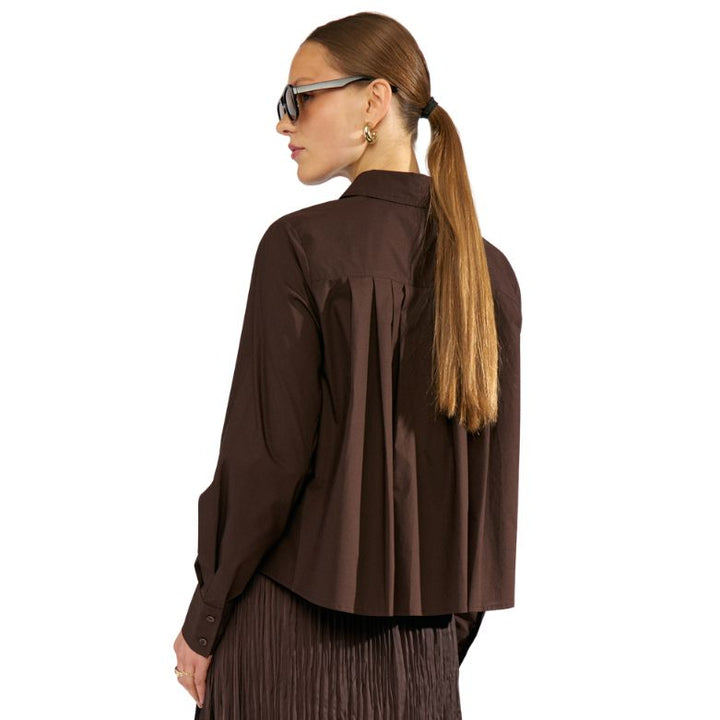 NÜMPH - SKJORTE - ASHO - 707216 - 5698 - BLACK COFFEE