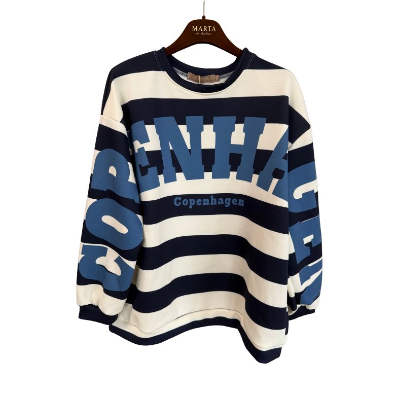 MARTA DU CHATEAU - SWEATSHIRT - NERINA - 22659S - BLUE/JEANS