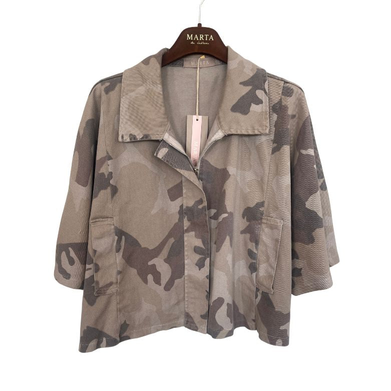 MARTA DU CHATEAU - SKJORTEJAKKE - QUARTZ - 68815M - BEIGE CAMO