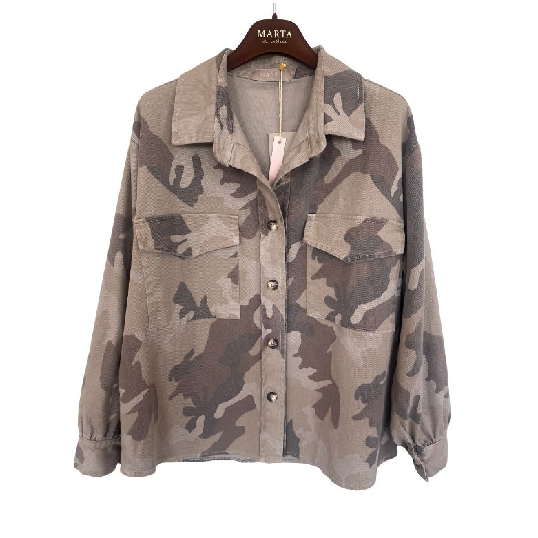 MARTA DU DU CHATEAU - JAKKE - MOONSTONE - 68831 - BEIGE CAMO