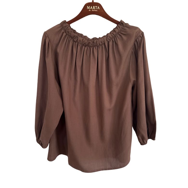 MARTA DU CHATEAU - BLUSE - JUNIPER - 8558 - MORO