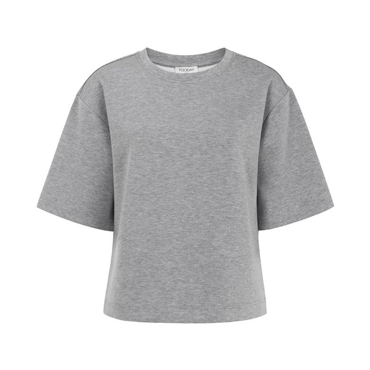 TOODAY - T-SHIRT - AZRA BOXY TD126-143 - LIGHT GREY MELANCE