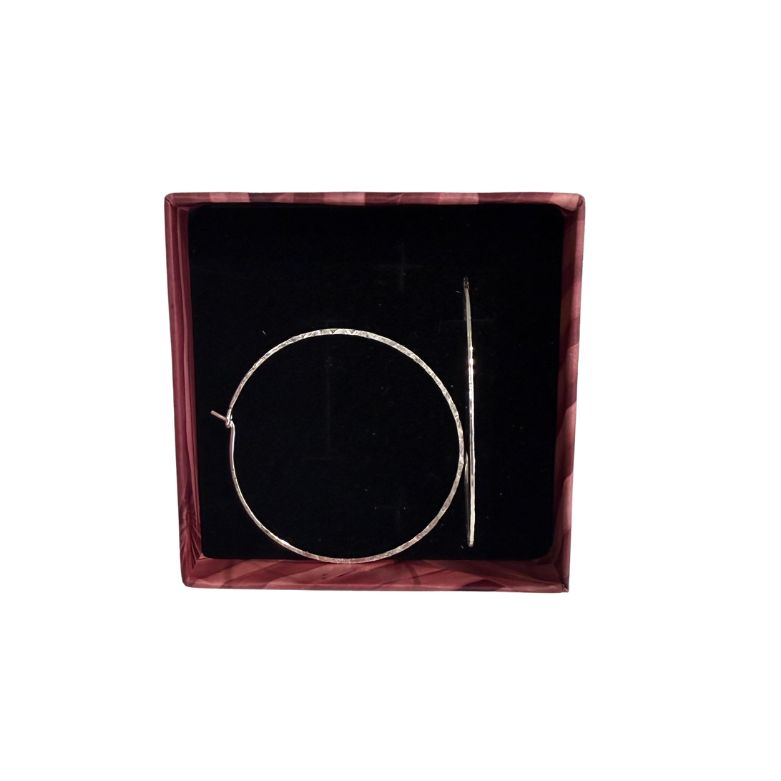 PLISSÉ COPENHAGEN - ØRERINGE -  STORE HOOPS - SØLVBELAGT MESSING