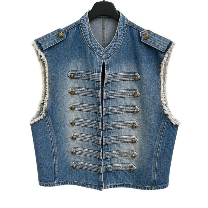 MARTA DU CHATEAU - VEST - HOLIDAY - 268678 - DENIM