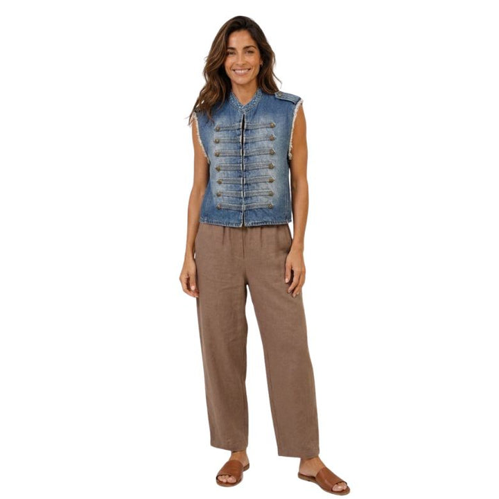 MARTA DU CHATEAU - VEST - HOLIDAY - 268678 - DENIM
