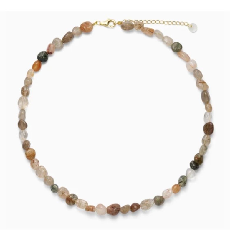 SOÏ - KRYSTAL HALSKÆDE -  ISABEL - RUTILATED QUARTZ