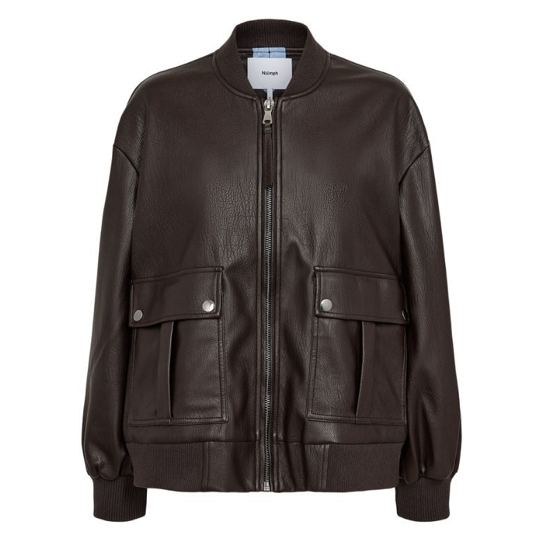 NÜMPH - BOMBER JAKKE - VALERY 707560 - CHOCOLATE PLUM