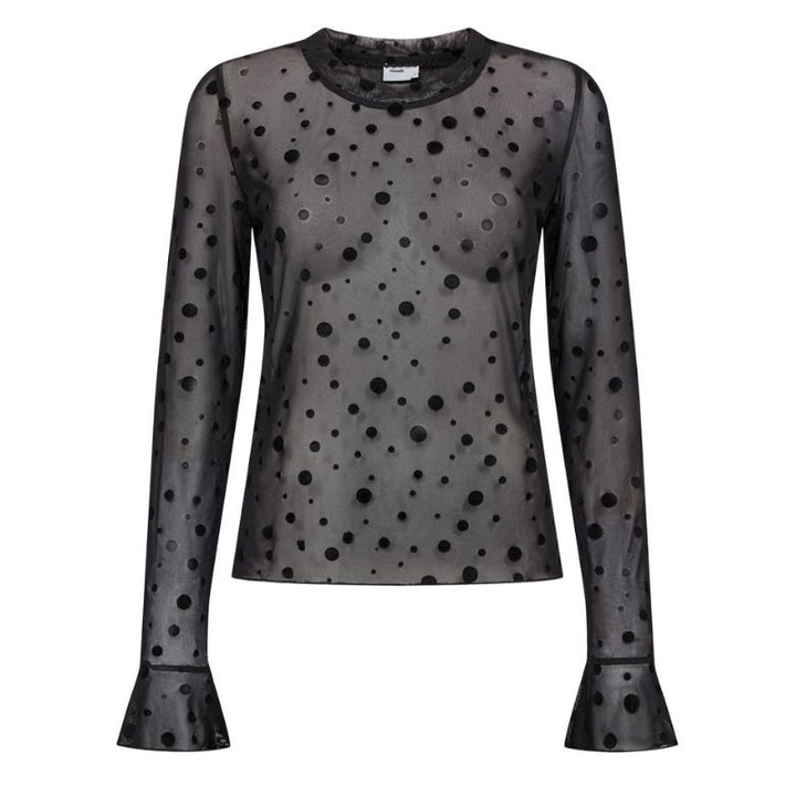 NÜMPH - MESH BLUSE - EVITA 707567 - CAVIAR