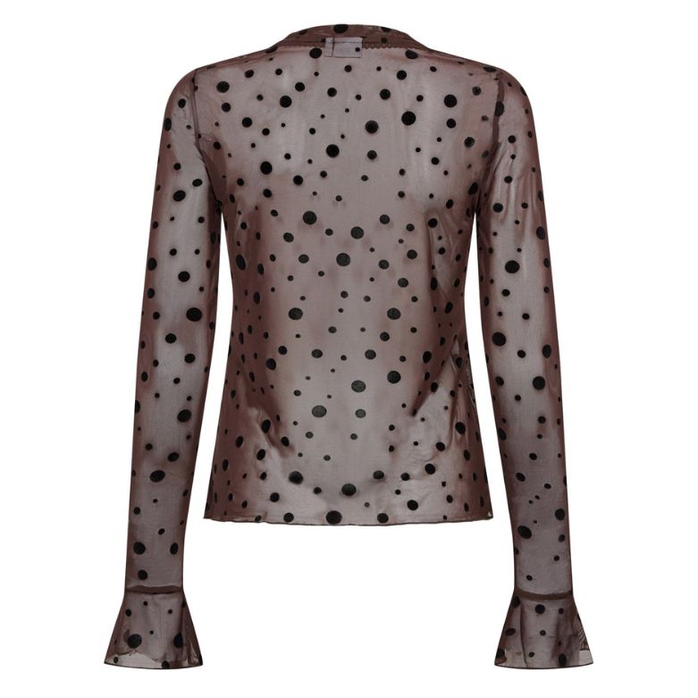 NÜMPH - MESH BLUSE - EVITA 707567 - CHOCOLATE PLUM