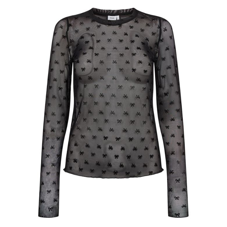 NÜMPH - MESH BLUSE - BOWANA 707617 - CAVIAR