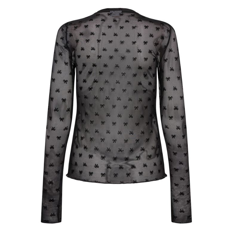 NÜMPH - MESH BLUSE - BOWANA 707617 - CAVIAR