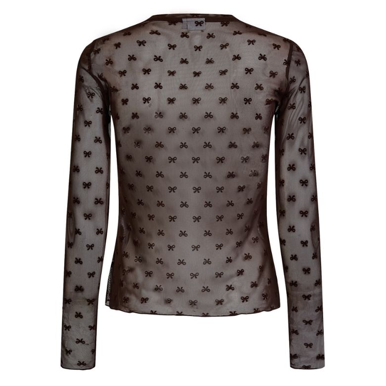 NÜMPH - MESH BLUSE - BOWANA 707617 - CHOCOLATE PLUM