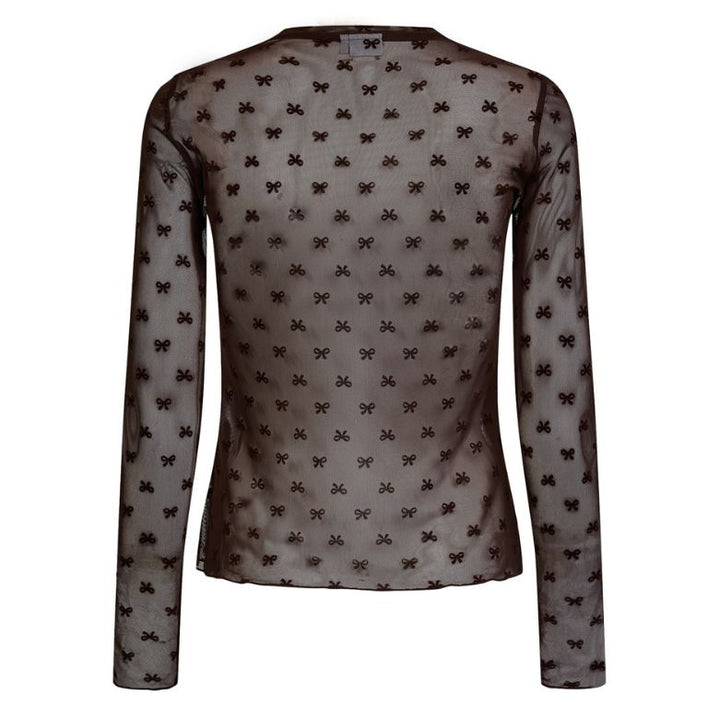 NÜMPH - MESH BLUSE - BOWANA 707617 - CHOCOLATE PLUM