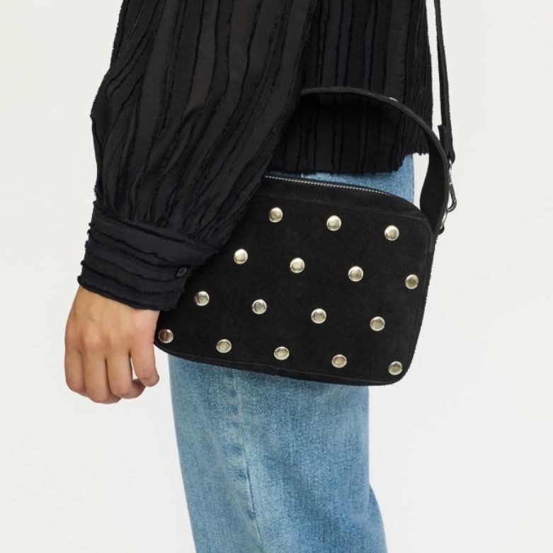 SOFT REBELS - TASKE - METZ SUEDE SR626-100 - BLACK