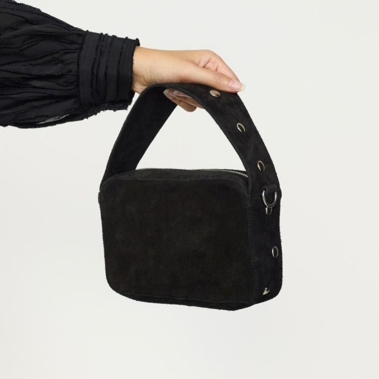 SOFT REBELS - TASKE - METZ SUEDE SR626-100 - BLACK