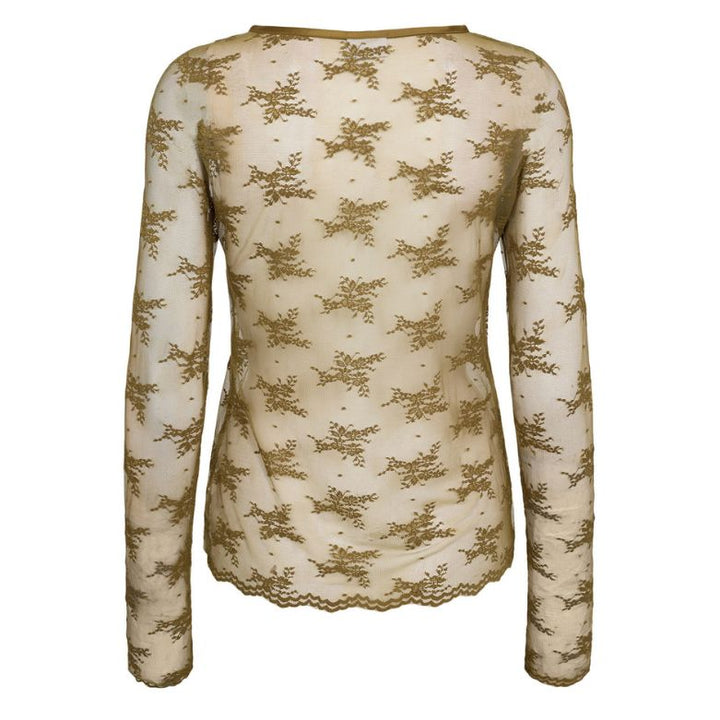 NÜMPH - MESH BLUSE - NATALIA 706176 - FIR GREEN