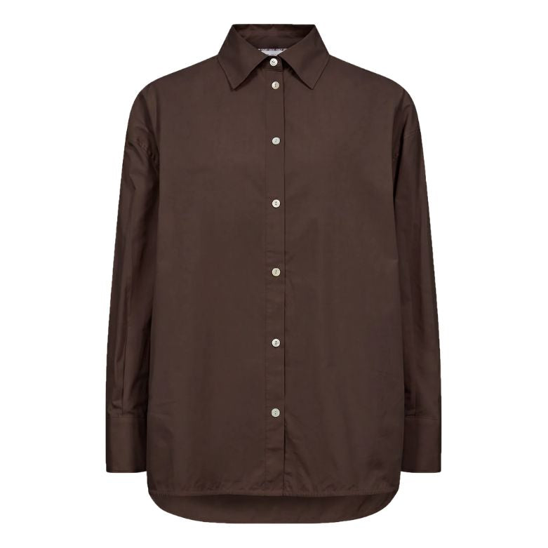 NÜMPH - SKJORTE - ISSY 707383 - BLACK COFFEE