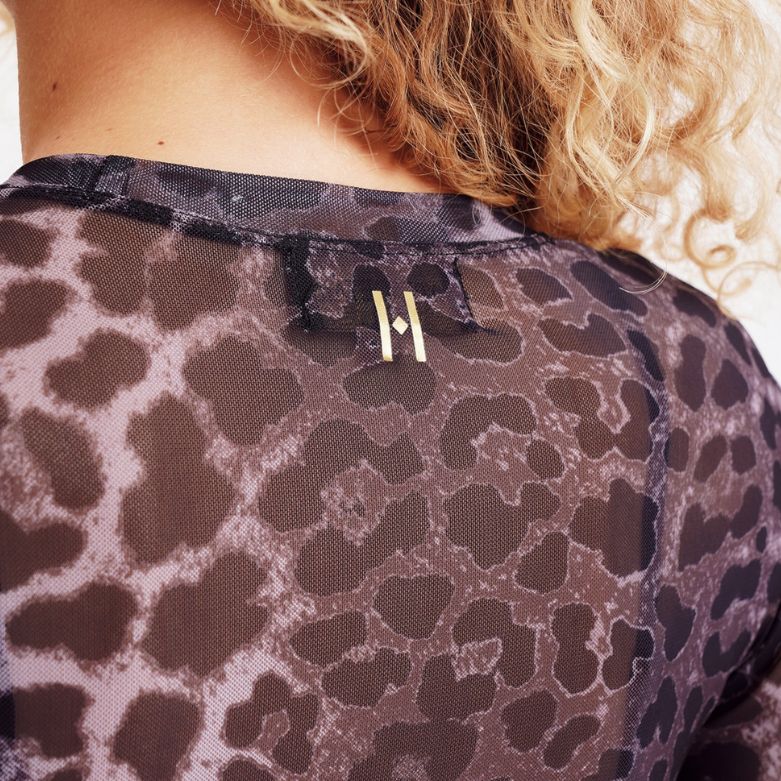 HYPE THE DETAIL - MESH BLUSE - 3-320-1400-9512 - GREY LEO