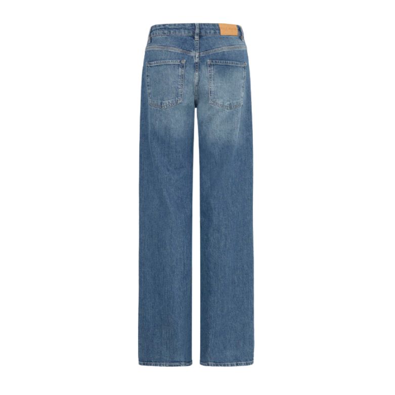 PULZ - JEANS - VEGA WIDE LEG 50207173 - MEDIUM BLUE DENIM