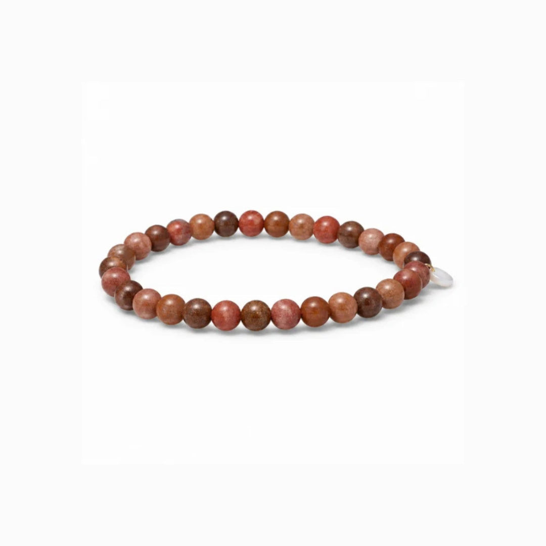 SOÏ -  KRYSTAL ARMBÅND - LILLA BRUN AVENTURIN 6 MM.
