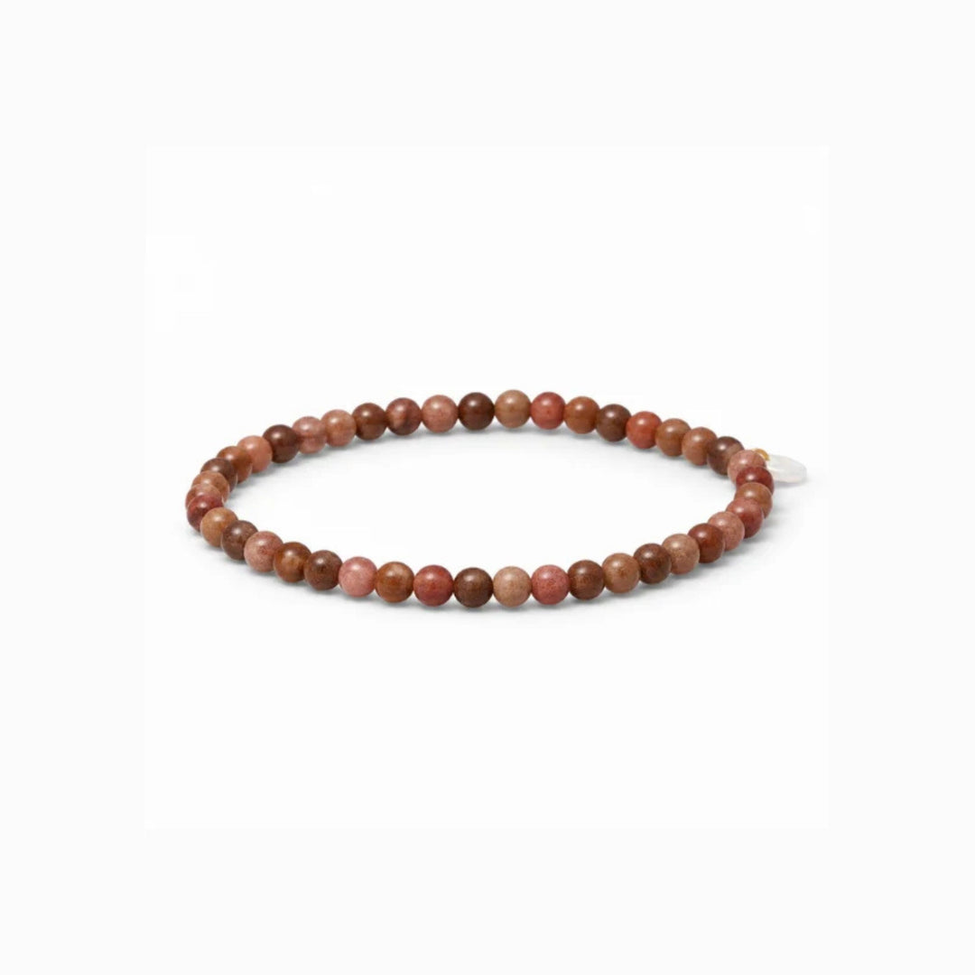SOÏ - KRYSTAL ARMBÅND - LILLA BRUN AVENTURIN 4 MM.