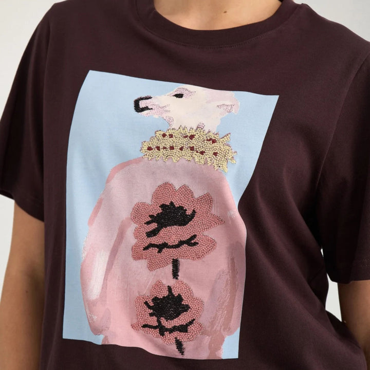 NÜMPH - T-SHIRT - MANTA 707574 - CHOCOLATE PLUM