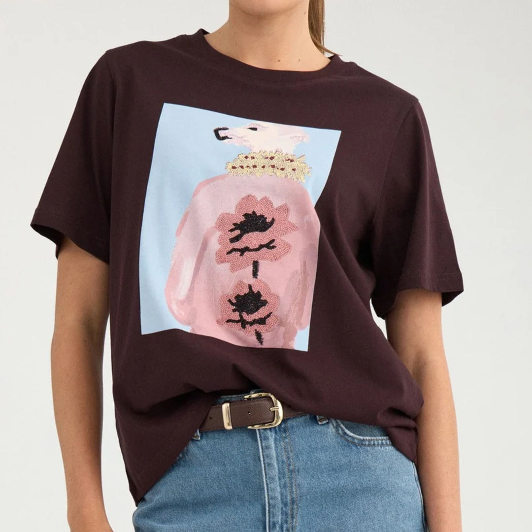 NÜMPH - T-SHIRT - MANTA 707574 - CHOCOLATE PLUM