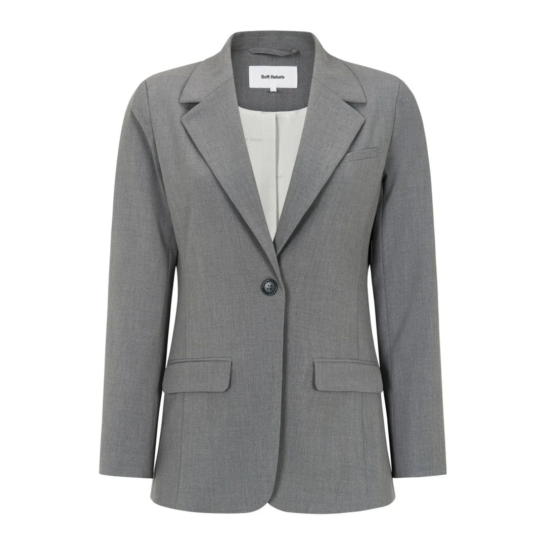 SOFT REBELS - BLAZER - VILJA SR125-710 - MEDIUM GREY MELANGE