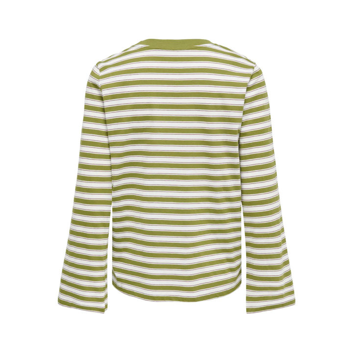 ONLY - BLUSE - LUNA HAPPY 15388390 - AVOCADO STRIPES/POTTING SOIL/CLOUD DANCER