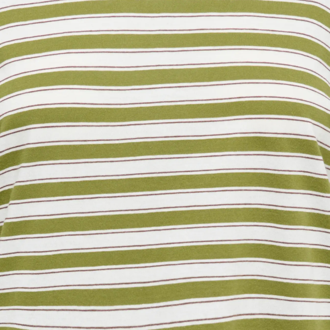 ONLY - BLUSE - LUNA HAPPY 15388390 - AVOCADO STRIPES/POTTING SOIL/CLOUD DANCER