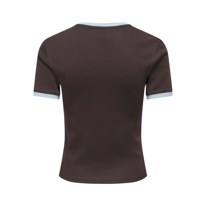 ONLY - T-SHIRT - BINA 15390610 - CHOCOLATE TORTE/CASHMERE CONTRAST
