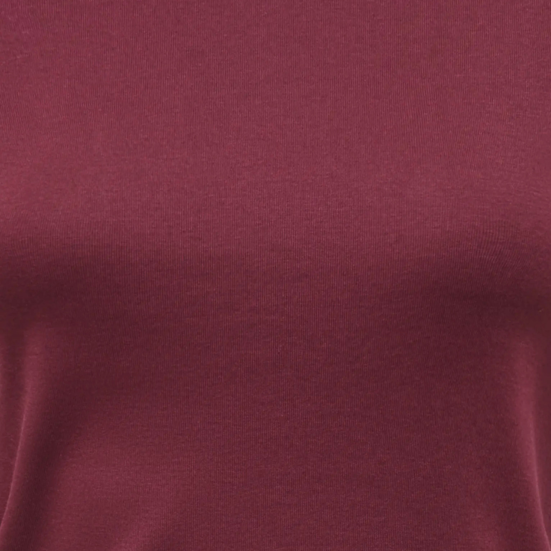 ONLY - T-SHIRT - BINA 15390610 - WINDSOR WINE/BISCOTFI CONTRAST