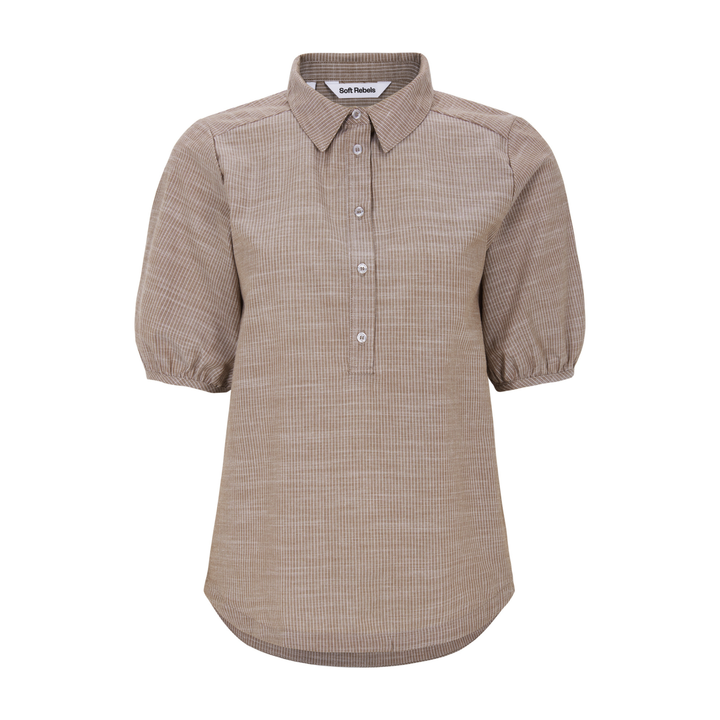 SOFT REBELS - SKJORTE - EBBI SR325-707 - BISON