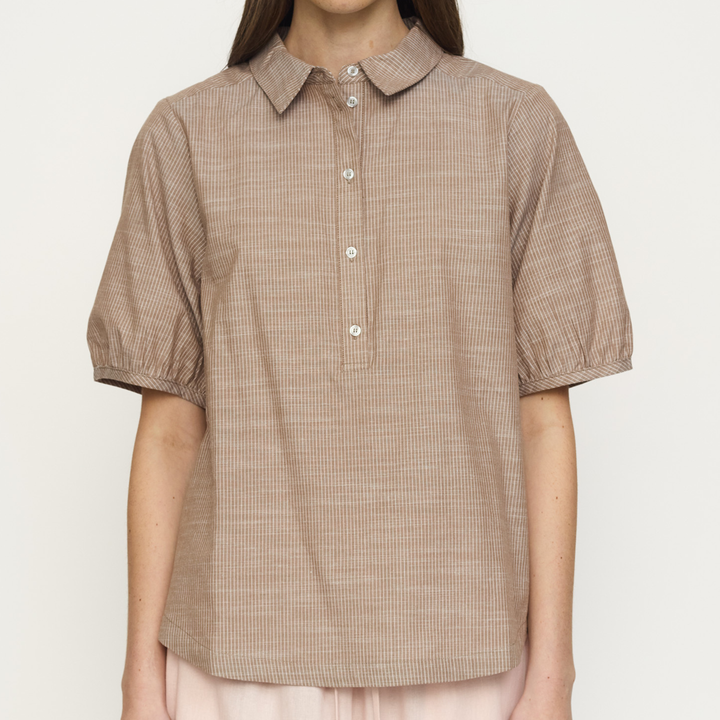 SOFT REBELS - SKJORTE - EBBI SR325-707 - BISON
