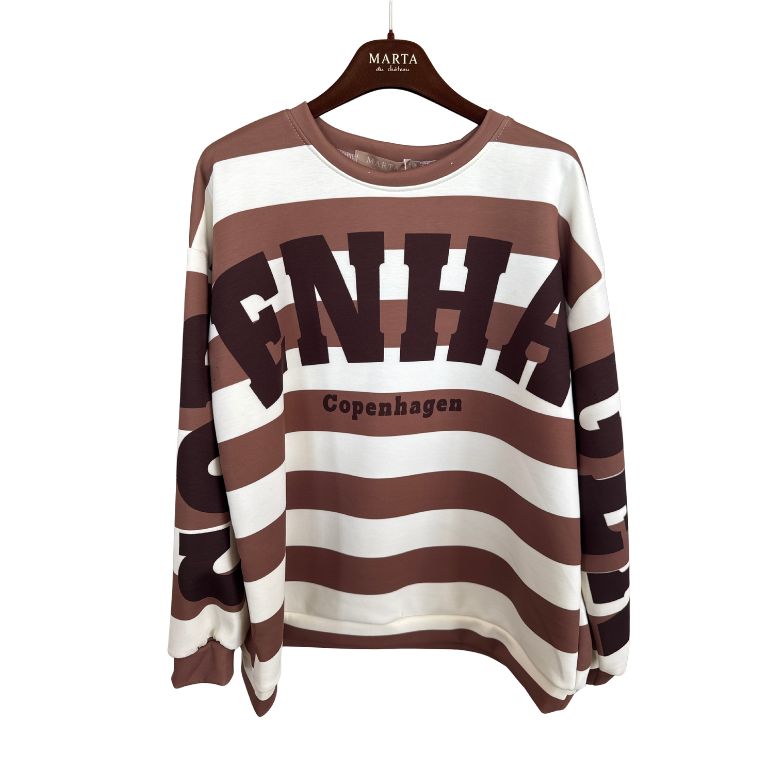 MARTA DU CHATEAU - SWEATSHIRT - NERINA - 22659S - CAMELLO/MORO