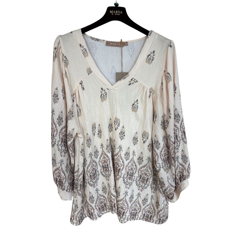 MARTA DU CHATEAU - BLUSE - MAEVY - 8512 - BORDEAUX6752TPK