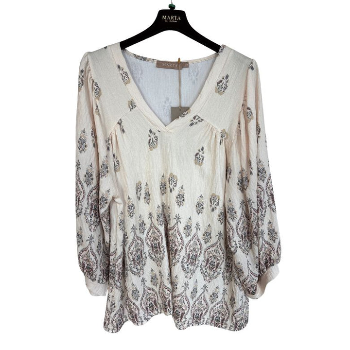 MARTA DU CHATEAU - BLUSE - MAEVY - 8512 - BORDEAUX6752TPK