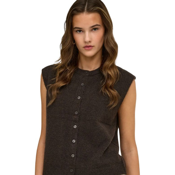 ONLY - VEST - SIMONI 15381355 - COFFEE BEAN