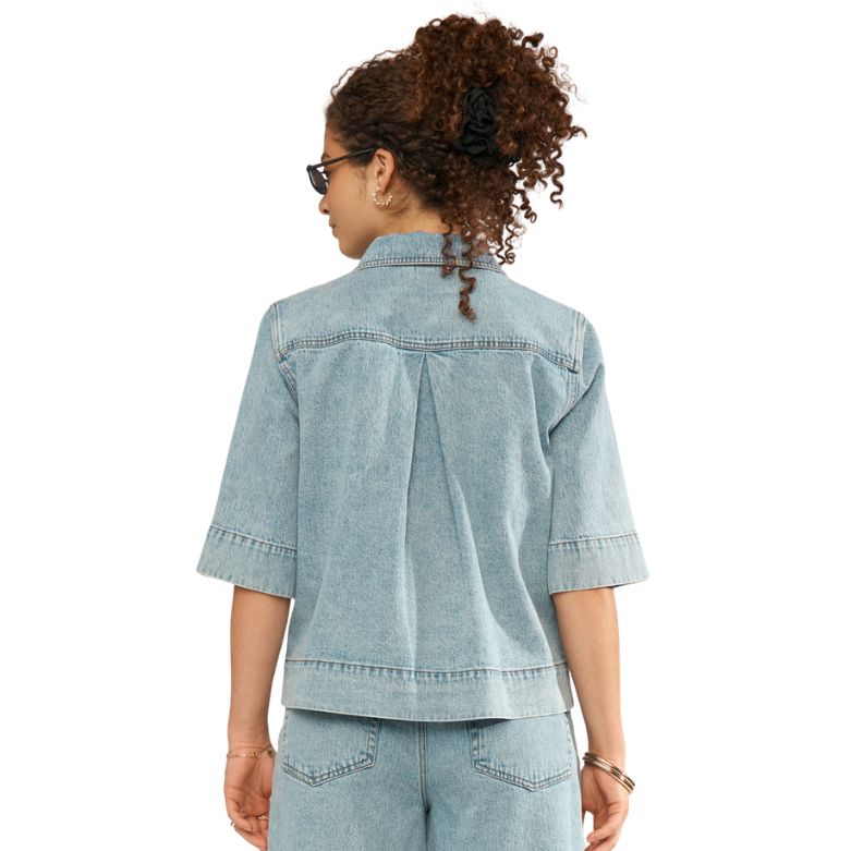 NÜMPH - DENIM SKJORTE - MALAGA 706863 - LIGHT BLUE DENIM
