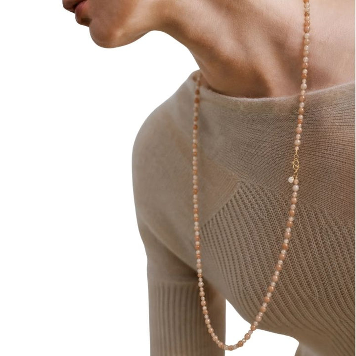 SOÏ - KRYSTAL HALSKÆDE - LEA SUNSTONE - 80 CM