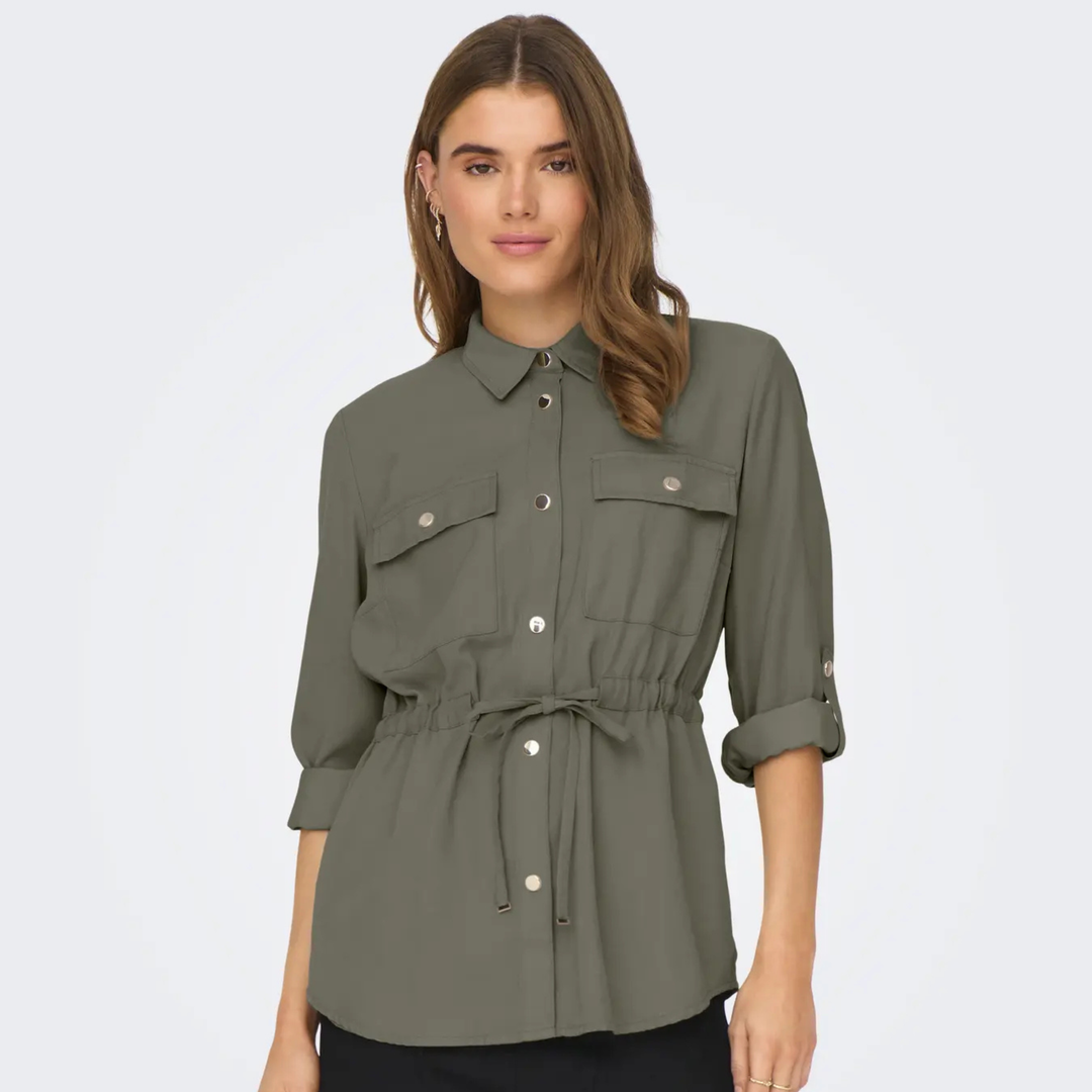 ONLY - SKJORTE - ARIS 15310852 - SMOKEY OLIVE