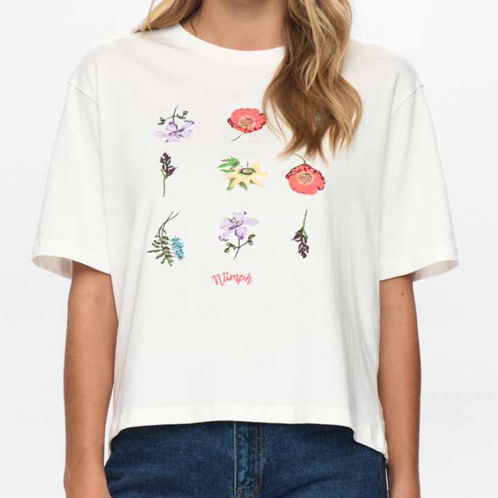 NÜMPH -T-SHIRT - BELISA BOXY 706645 - CLOUD DANCER