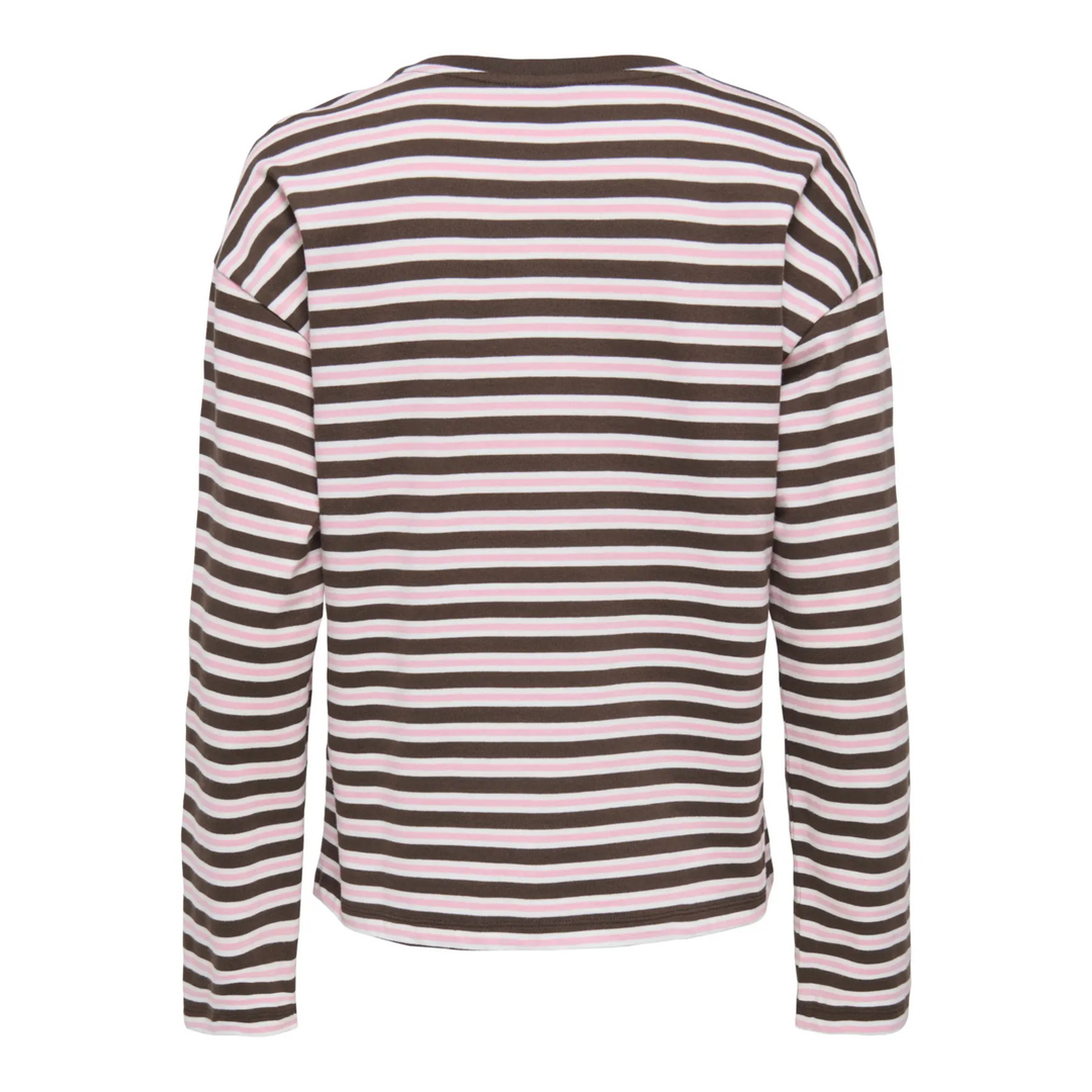 ONLY - BLUSE - NEW SOPH 15337134 - BLACK COFFEE/ORCHID PINK/CLOUD DANCER