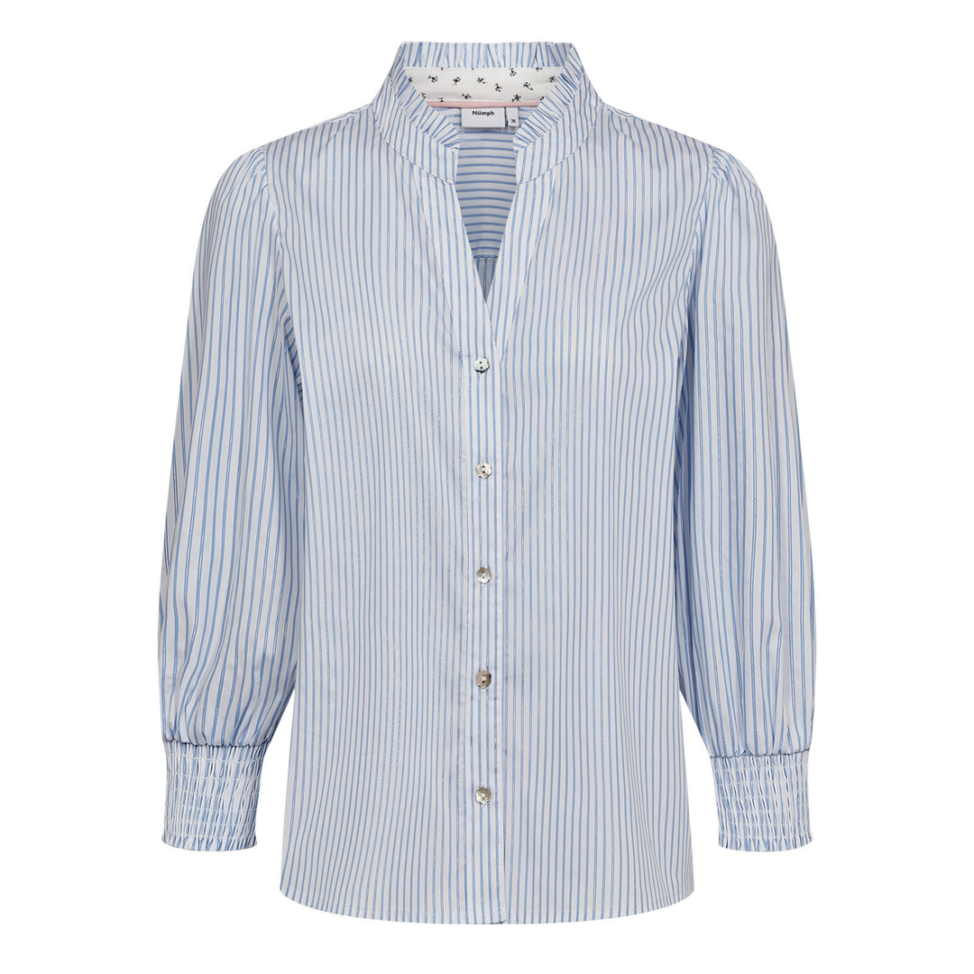 NÜMPH - BLUSE - LILI 707070 - FLOATY BLUE