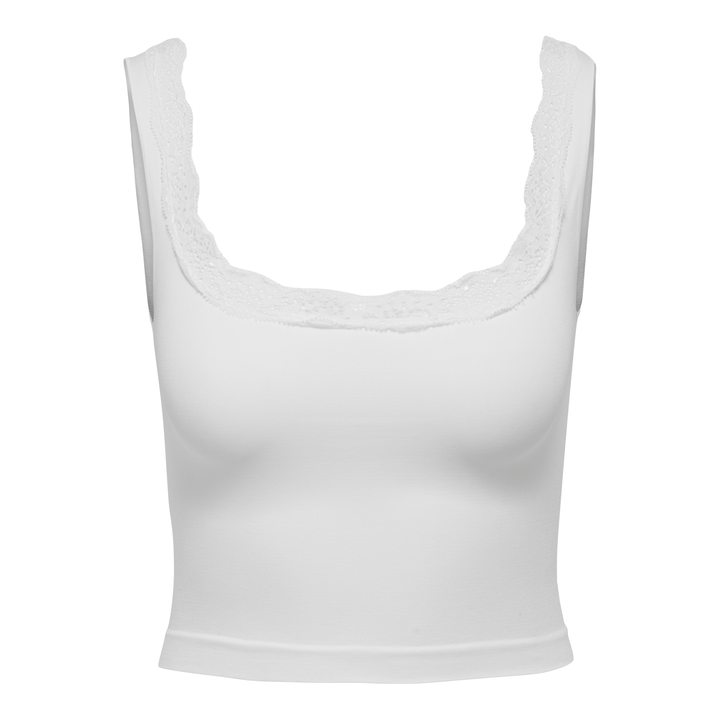 ONLY - TOP - VICKY LACE 15354408 - BRIGHT WHITE