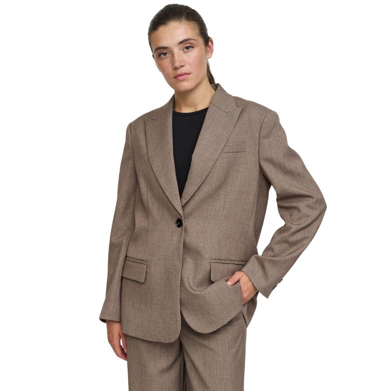 SOFT REBELS - BLAZER - AUBREE - 526-706 - 378 - SILVER MINK MELANGE