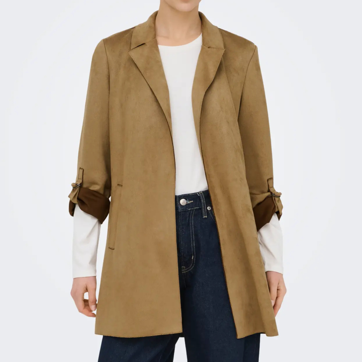 ONLY - JAKKE - JOLINE FAUX SUEDE 15179864 - COGNAC