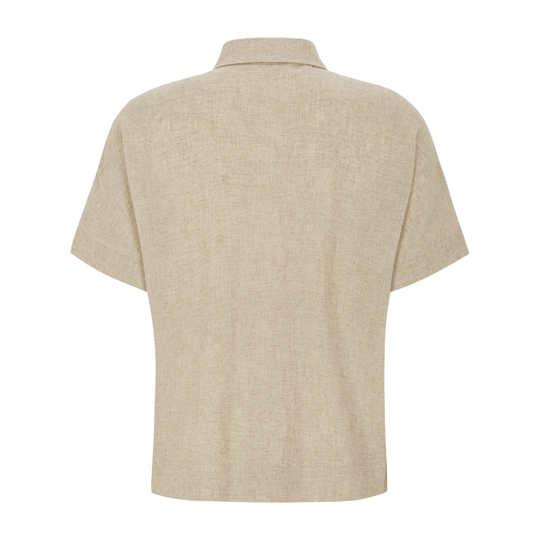 SOFT REBELS - SKJORTE - YINDI SR326-708 - ECRU MELANGE